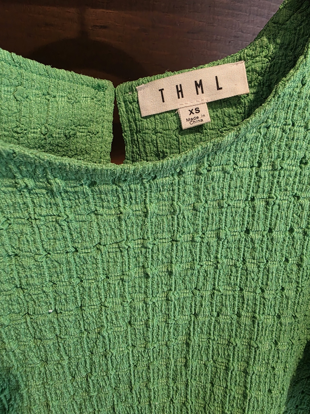 THML Kelly Green Ruffle Sleeve Knit Top - Picture 3 of 5